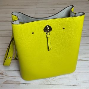 Kate Spade Marti Large Bucket Bag in Chartreuse